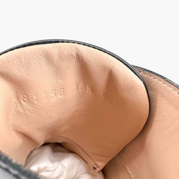 Gucci Sylvie Trip Black Leather Lace Up Combat Boots Size 36.5 US 6.5 Women's - Picture 15 of 15